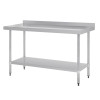 Vogue Stainless Steel Table with Upstand - 1500x700x900mm