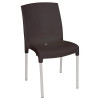 Bolero PP & Aluminium Bistro SideChair Black (Pack 4)