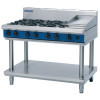 Blue Seal Evolution Cooktop 6 Open/1 Griddle Burner on Stand NaturalGas (Direct)