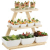 APS Triangle Wooden Buffet Stand Maple - 530(w)x210(d)x500(h)mm 21x8.25x19.25"