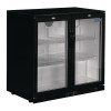 Polar REFRIGERATED Double Hinge Door Back Bar Cooler - Black