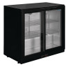 Polar REFRIGERATED Double Sliding Door Back Bar Cooler - Black