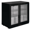 Polar REFRIGERATED Double Sliding Door Back Bar Cooler - Black