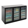 Polar REFRIGERATED Triple Hinged Door Back Bar Cooler - Black