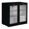 Polar REFRIGERATED Double Hinged Door Back Bar Cooler 850mm - Black