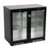 Polar REFRIGERATED Double Hinged Door Back Bar Cooler 850mm - Black