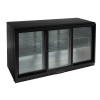 Polar REFRIGERATED Triple Sliding Door Back Bar Cooler 850mm - Black