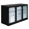Polar REFRIGERATED Triple Hinged Door Back Bar Cooler 850mm - Black