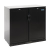 Polar REFRIGERATED Back Bar Cooler Double Solid Hinged Door- Black