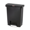Rubbermaid Slim Jim Step on Resin Front Pedal - 30Ltr Black