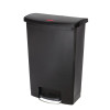 Rubbermaid Slim Jim Step on Resin Front Pedal - 90Ltr Black