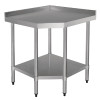 Vogue Stainless Steel Corner Table - 960(h) x 900(w) x 700(d)mm