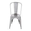 Gun Metal Grey Steel Bistro Side Chair (Pack 4)