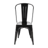 Black Steel Bistro Side Chair (Pack 4)