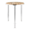 Bolero 600mm Round Ash & Alu Leg Table
