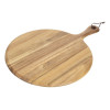 Olympia Acacia Paddle Board Round - 330(dia)x15mm 125mm handle