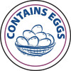 Vogue Contains Eggs 1" Allergen Label (Roll 1000)