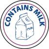 Vogue Contains Milk 1" Allergen Label (Roll 1000)