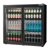 Autonumis Popular 2 Sliding Door Maxi Back Bar Cooler Black Door/Cab (Direct)