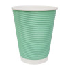 Fiesta Hot Cups Ripple Wall Aqua - 340ml (12oz) (Box 500)