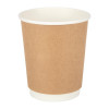 Fiesta Hot Cups Double Wall Kraft - 228ml (8oz) (Sleeve 25)