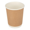 Fiesta Hot Cups Double Wall Kraft - 228ml (8oz) (Box 500)