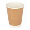 Fiesta Hot Cups Double Wall Kraft - 340ml (12oz) (Box 500)