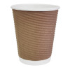 Fiesta Hot Cups Ripple Wall Kraft - 228ml (8oz) (Sleeve 25)