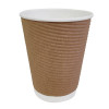 Fiesta Hot Cups Ripple Wall Kraft - 340ml (12oz) (Sleeve 25)