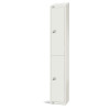 300mm Deep Locker 2 Door Combi Lock) White with Sloping Top (Direct)