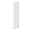 300mm Deep Locker 3 Door Combi Lock) White - 1800x300x300mm (Direct)