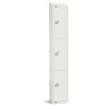 300mm Deep Locker 3 Door Combi Lock) White with Sloping Top (Direct)