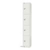 300mm Deep Locker 4 Door (Electronic Lock) White - 1800x300x300mm (Direct)