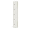 300mm Deep Locker 5 Door Camlock White (Direct)