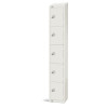 300mm Deep Locker 5 Door Combi Lock) White with Sloping Top (Direct)