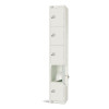 300mm Deep Locker 5 Door Padlock White (Direct)