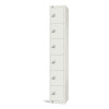 300mm Deep Locker 6 Door Combi Lock) White - 1800x300x300mm (Direct)