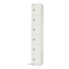 300mm Deep Locker 6 Door (Coin Return) White - 1800x300x300mm (Direct)
