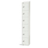 300mm Deep Locker 6 Door Camlock White with Sloping Top (Direct)