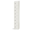 300mm Deep Locker 8 Door Camlock White with Sloping Top (Direct)