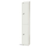 450mm Deep Locker 2 Door Combi Lock) White with Sloping Top (Direct)