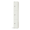 450mm Deep Locker 3 Door (Coin Return) White - 1800x450x300mm (Direct)