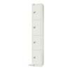 450mm Deep Locker 4 Door (Electronic Lock) White - 1800x450x300mm (Direct)