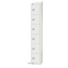 450mm Deep Locker 6 Door (Electronic Lock) White with Sloping Top (Direct)