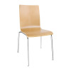 Bolero Square Back Sidechair Natural Finish (Pack of 4)