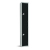 300mm Deep Locker 2 Door Combi Lock) Black - 1800x300x300mm (Direct)
