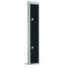 300mm Deep Locker 2 Door Elect Lock Black 1950x300mm with Sloping Top (Direct)