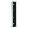 300mm Deep Locker 4 Door (Electronic Lock) Black - 1800x300x300mm (Direct)
