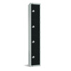 300mm Deep Locker 4 Door (Electronic Lock) Black - 1800x300x300mm (Direct)