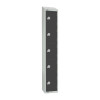 300mm Deep Locker 5 Door Combi Lock Graphite Grey1950x300mm Sloping Top (Direct)
